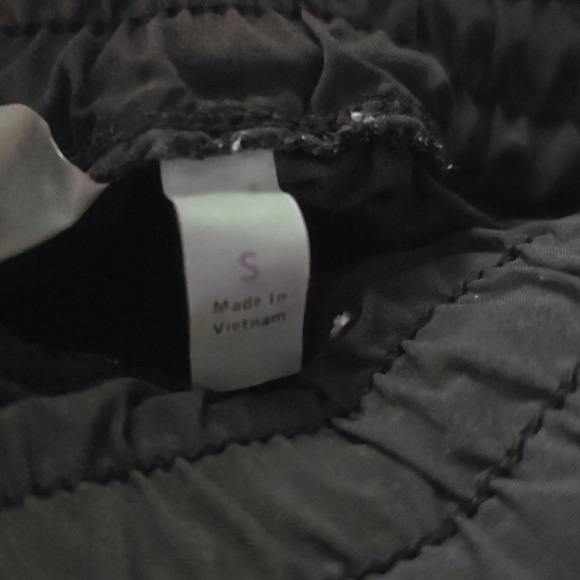 Athleta Mixed Media Patterned Jogger Tech Pants Style 591354 Black‎ S - Picture 2 of 10